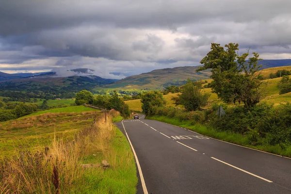 Yorkshire Dales Cumbria August 2018 View Green Hills Yorkshire Dales — ストック写真