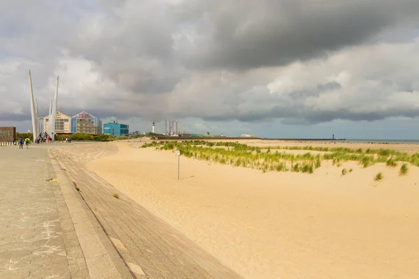 Duinkerken Frankrijk Augustus 2018 Plage Malo Les Bains Een Groot — Stockfoto