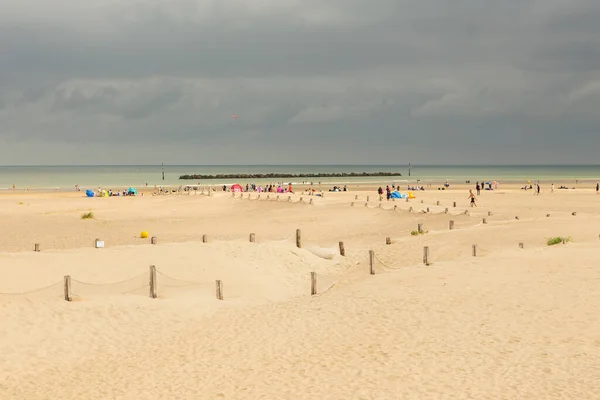 Dunkirk France August 2018 Plage Malo Les Bains 第二次世界大战时期著名的海滩 法国北部海岸线 — 图库照片