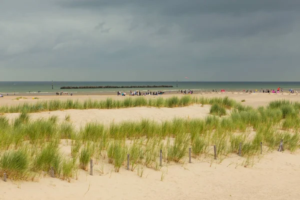 Dunkirk France August 2018 Plage Malo Les Bains Large Beach — Stock Photo, Image