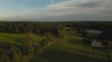 Kırsal arazinin havadan görünüşü. Kırsal.