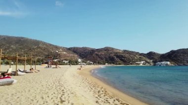 Mylopotas Sahili, Ios Adası, Yunanistan.  