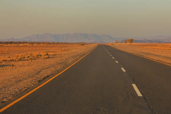 Asphaltstraße Nach Soussusvlei Südlichen Teil Der Namib Wüste Namib Naukluft — Stockfoto