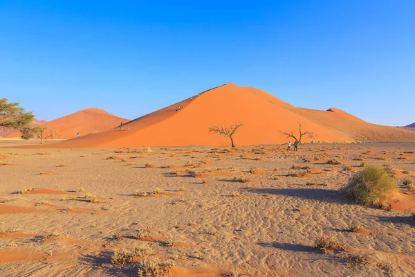 Sossusvlei Namibië September 2018 Toeristen Beroemde Duin Het Zuidelijke Deel — Stockfoto