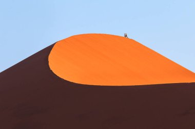 Meşhur kum tepesi 45. Namib Çölü 'nün güneyindeki Namib-Naukluft Ulusal Parkı' nda..