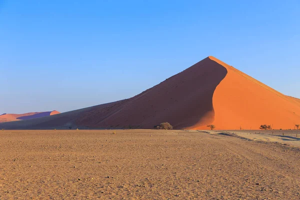 Dűnék Namíbiai Namib Naukluft Nemzeti Park Déli Részén Gyönyörű Naplemente — Stock Fotó