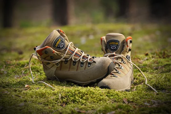 Botas Asolo para trekking — Fotografia de Stock