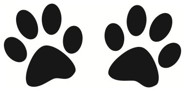Dog footprints clipart