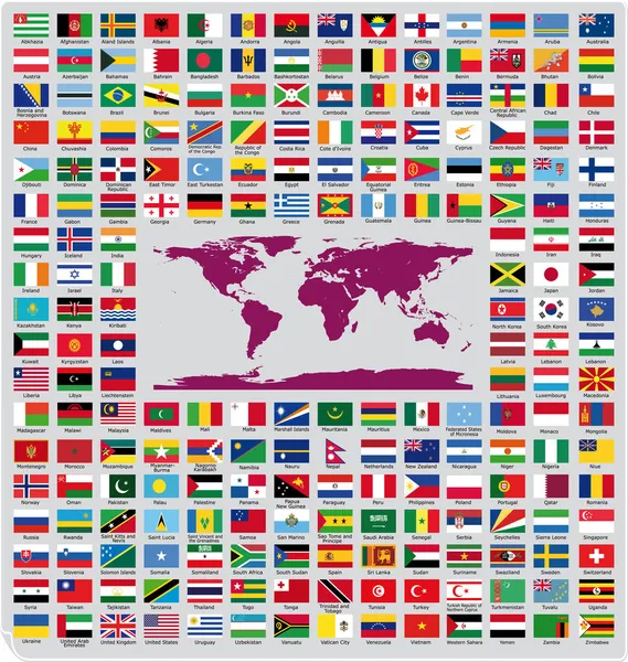 Bandiere ufficiali dei paesi — Vettoriale Stock