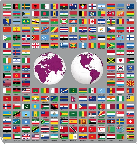 Lijst van vlaggen van de wereld 2014 — Stockfoto