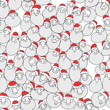 Dikişsiz desen santa klaus