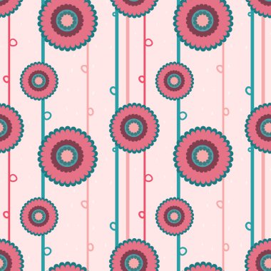 Dikişsiz retro floral arka plan rengi