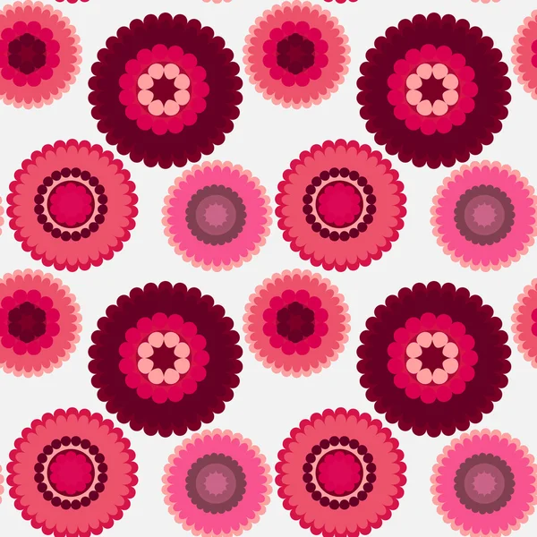 완벽 한 복고풍 꽃 핑크 배경색 — 스톡 벡터