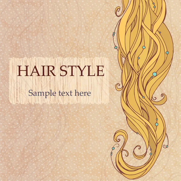 Blonde Haare im Vintage-Stil Poster — Stockvektor