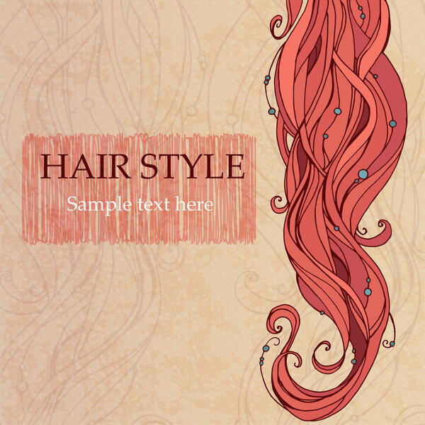 Red hair vintage style poster