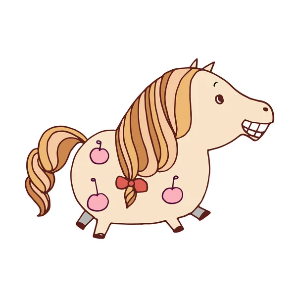 Illustrazione di un cavallo divertente — Vettoriale Stock