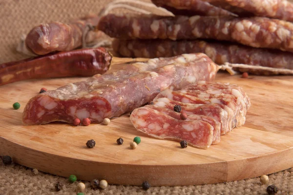 Dried sausages — Stock Photo, Image