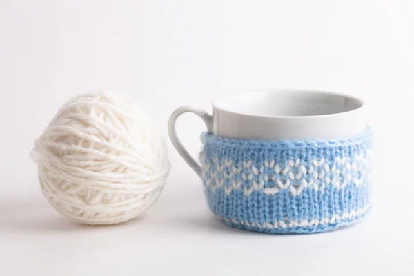 Knite cup and skein — Stock Photo, Image