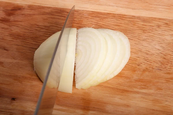 Cut into onions — Stock Photo, Image