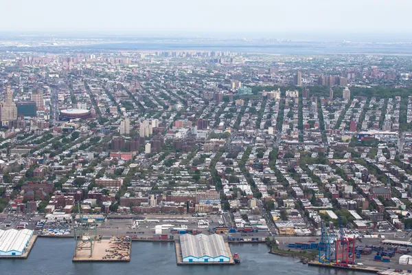 Widok na Manhattanie z helikoptera — Zdjęcie stockowe
