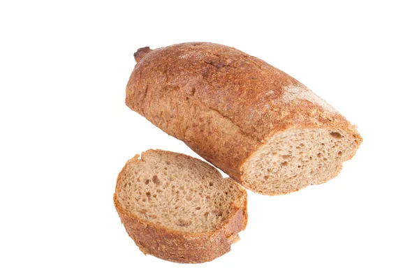 Pane baguette grigio isolato su sfondo bianco — Foto Stock