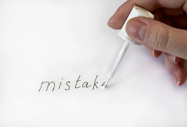 Corrigir o erro — Fotografia de Stock