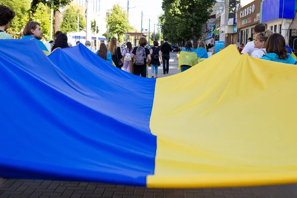 Кисинау Молдова Circa May 2022 March Support Ukraine People Posters — стоковое фото