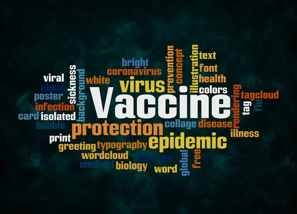 Word Cloud Vaccine Concept Create Text Only — Fotografia de Stock