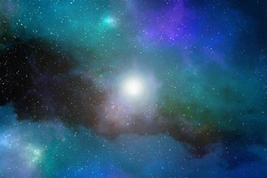 Gezegenler ve galaksiler, bilim kurgu duvar kağıtları. Derin uzayın güzelliği. Evrendeki milyarlarca galaksi kozmik sanat arka planında. 3B illüstrasyon.