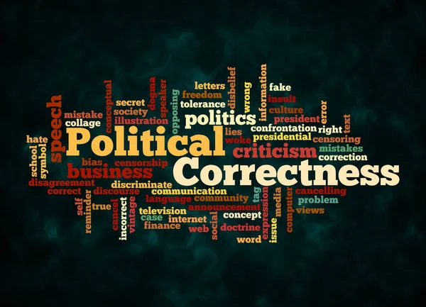 Word Cloud Political Correctness Concept Create Text Only — 스톡 사진
