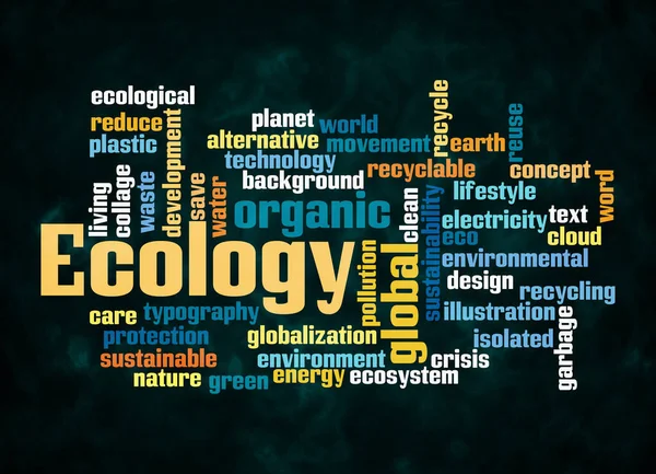Word Cloud Ecology Concept Create Text Only — Stock Photo, Image