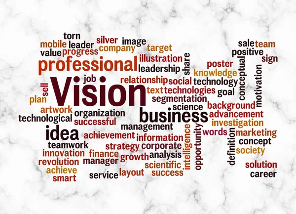 Word Cloud Vision Concept Create Text Only — стоковое фото