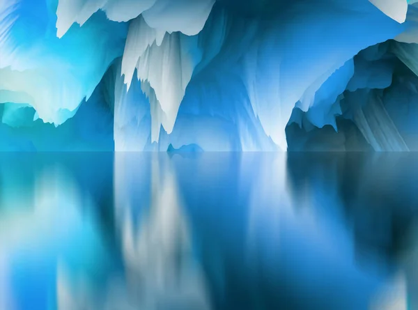 Mondo Magico Paesaggio Astratto Lago Surreale Riflessioni Arte Creatività Immaginazione — Foto Stock