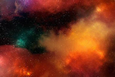 Gezegenler ve galaksiler, bilim kurgu duvar kağıtları. Derin uzayın güzelliği. Evrendeki milyarlarca galaksi kozmik sanat arka planında. 3B illüstrasyon.