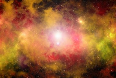 Gezegenler ve galaksiler, bilim kurgu duvar kağıtları. Derin uzayın güzelliği. Evrendeki milyarlarca galaksi kozmik sanat arka planında. 3B illüstrasyon.