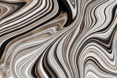 Mermer soyut sıvı arkaplan. Mermer çizim dokusu. Dalgalanma şablonu. Modern, Çağdaş, 3D illüstrasyon.