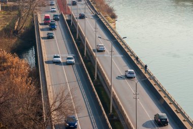 Georgia, Tbilisi - December 30, 2021: Traffic on city street.