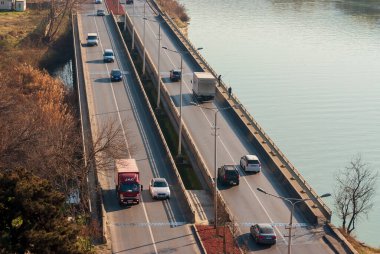Georgia, Tbilisi - December 30, 2021: Traffic on city street.