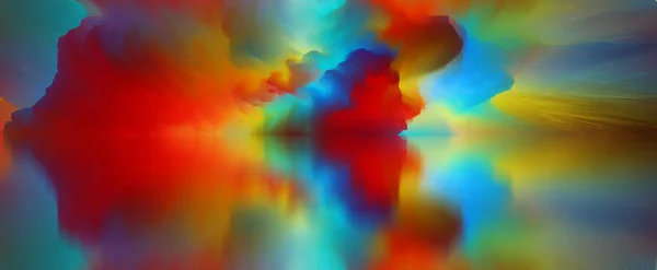 Mundo Mágico Paisagem Abstrata Lago Surreal Reflexões Arte Criatividade Imaginação — Fotografia de Stock