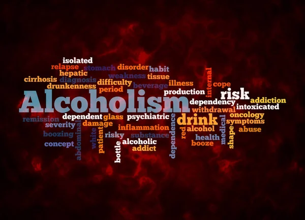 Alkollü Kelime Bulutu kavramı sadece metin ile oluşturulur.