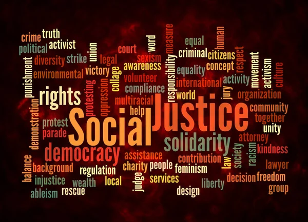 Word Cloud Social Justice Concept Create Text Only — Stockfoto