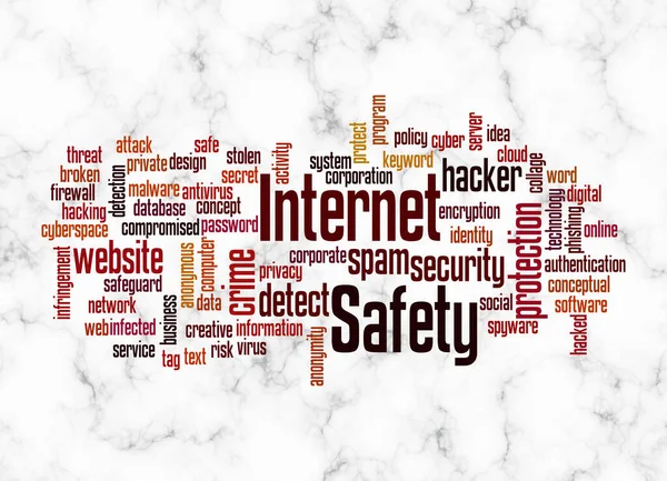 Word Cloud Internet Safety Concept Create Text Only — Stock Photo, Image