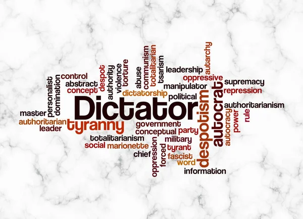 Dictator 컨셉트가 클라우드는 텍스트 만으로 — 스톡 사진