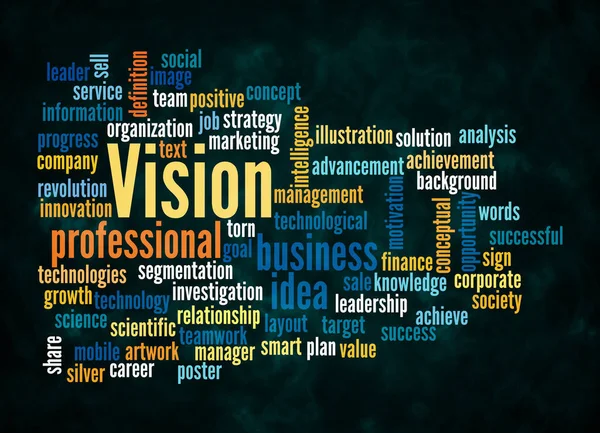 Word Cloud Vision Concept Create Text Only — стоковое фото