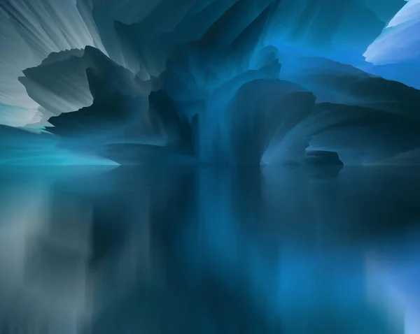 Mondo Magico Paesaggio Astratto Lago Surreale Riflessioni Arte Creatività Immaginazione — Foto Stock