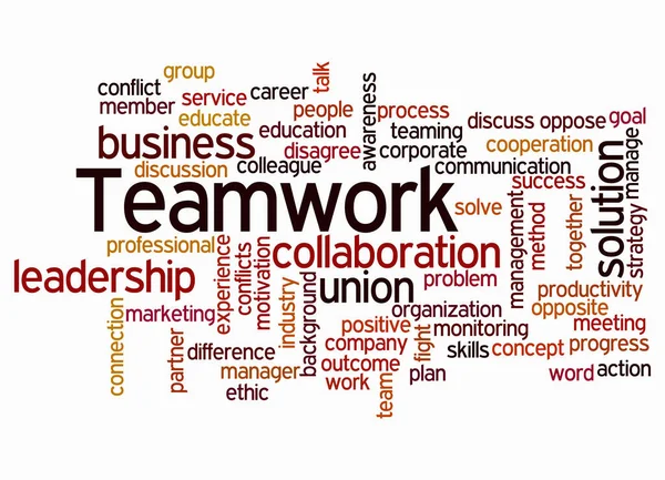 Word Cloud Teamwork Concept Create Text Only — Stock Photo, Image