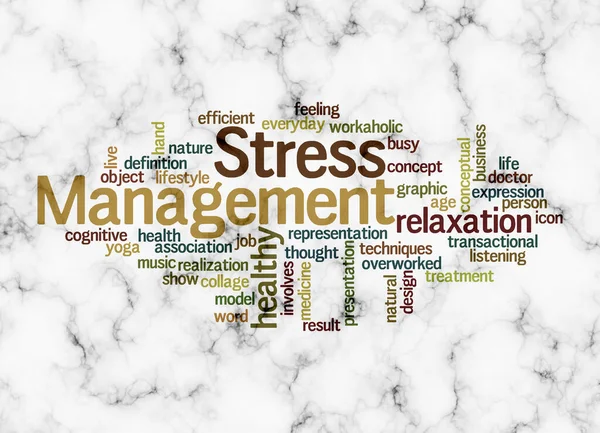 Word Cloud Stress Management Concept Create Text Only — Stockfoto