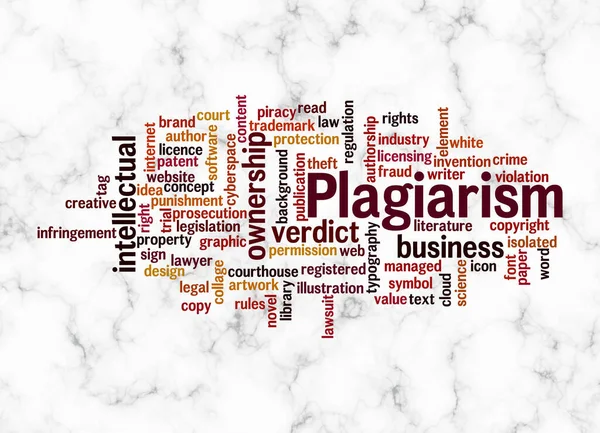 Word Cloud Plagiarism Concept Create Text Only — Fotografia de Stock