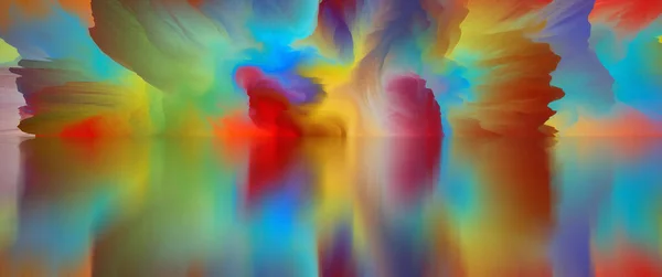 Lumea Magică Peisaj Abstract Lac Suprarealist Reflecții Artă Creativitate Imaginație — Fotografie, imagine de stoc