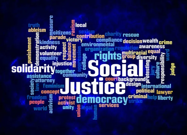 Word Cloud Social Justice Concept Create Text Only — Foto de Stock